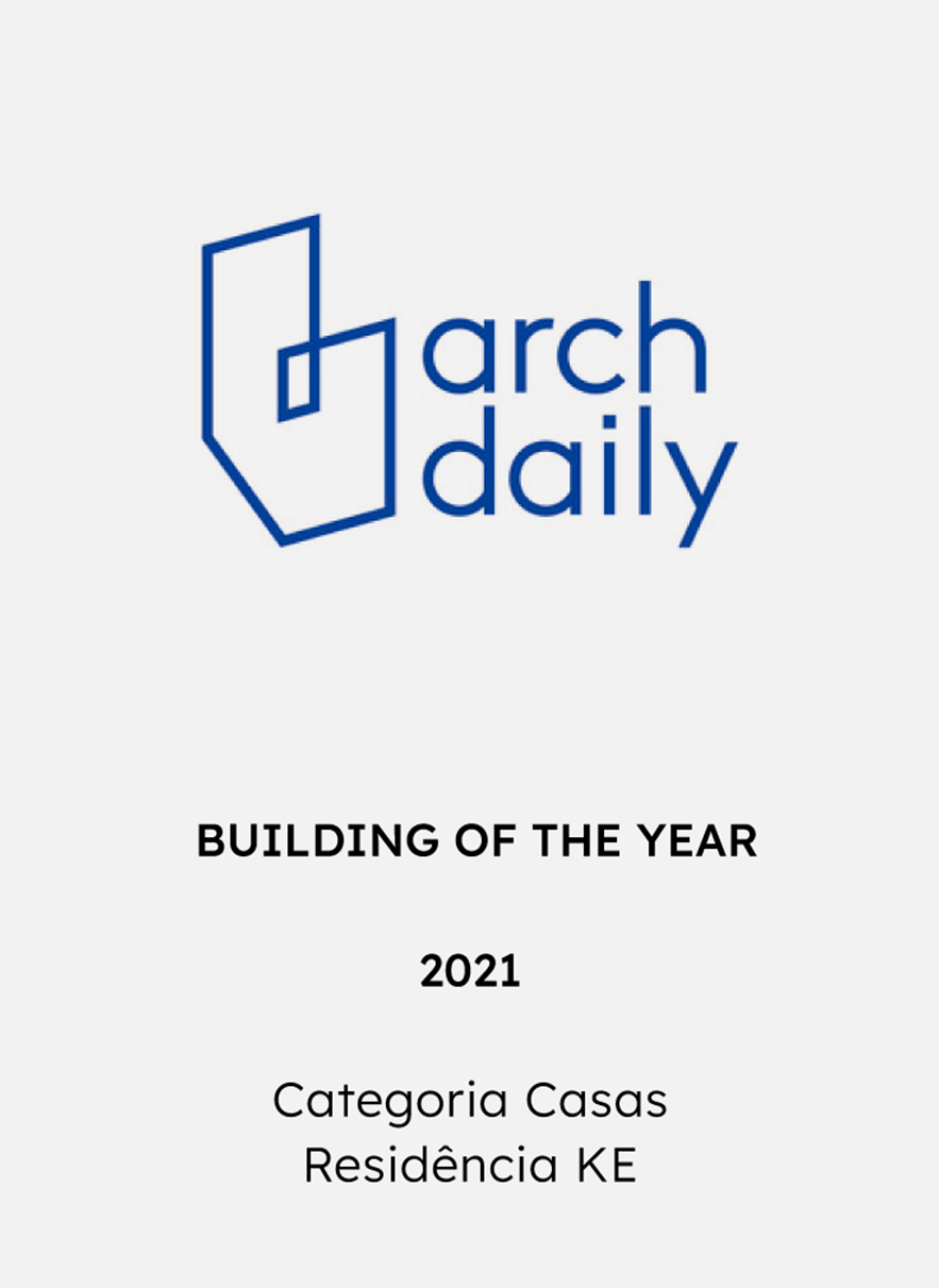 ARCHDAILY - BUILDING OF THE YEAR - CATEGORIA CASAS - RESIDÊNCIA KE, 2021